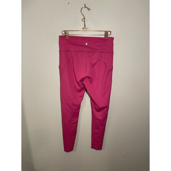 Peloton Move Mission Tulip Hem Leggings Womens Large High Rise Drawstring Pink - Picture 3 of 6